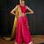 rani pink embroidered cotton silk Lehenga
