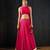 rani pink embroidered cotton silk Lehenga