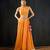 orange embroidered cotton silk Lehenga