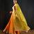 orange embroidered cotton silk Lehenga