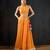 orange embroidered cotton silk Lehenga