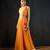 orange embroidered cotton silk Lehenga