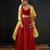 red embroidered cotton silk Lehenga