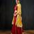 red embroidered cotton silk Lehenga
