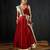 red embroidered cotton silk Lehenga