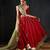 red embroidered cotton silk Lehenga