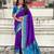 Soft silk zari woven patola saree with contrast bandhani weaves