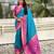 Soft silk zari woven patola saree with contrast bandhani weaves