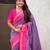 Soft silk zari woven patola saree with contrast bandhani weaves