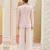 pink silk kurta jacket set with embroidered work
