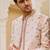 pink silk mens kurta jacket set with floral embroidery