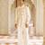 ivory raw silk kurta jacket set with floral embroidery