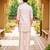 pink raw silk kurta set with embroidered nehru jacket
