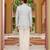 blue silk kurta jacket set with embroidery work