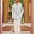 blue silk kurta jacket set with embroidery work
