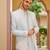 blue silk kurta jacket set with embroidery work