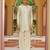 green raw silk kurta jacket set with vertical embroidery