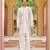 silver silk kurta jacket set with floral embroidery