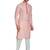 Pink hand block l printed viscos kurta payjama etnic wear / festive wear