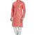 Red hand block  golden foil printed viscos kurta payjama etnic wear / festive wear