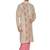 Beige hand block printed kurta with embreoidery viscos kurta payjama etnic wear / festive wear