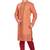 Orange hand block printed kurta with embroidery viscos kurta payjama ethnic wear / festive wear
