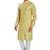Lemon yellow jacquard kurta payjama etnic wear / festive wear