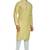 Lemon yellow jacquard kurta payjama etnic wear / festive wear