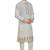 Off white hand block printed with embroidery  kurta viscos kurta payjama etnic wear / festive wear