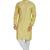 Lemon yellow jacquard kurta payjama etnic wear / festive wear