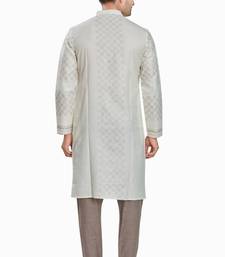 Off white hand block printed kurta viscos kurta payjama etnic wear / festive wear