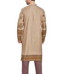 Beige hand block printed kurta viscos kurta payjama etnic wear / festive wear