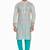 Off white hand block kurta viscos kurta payjama etnic wear / festive wear
