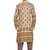 Beige hand block printed kurta viscos kurta payjama etnic wear / festive wear