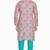 Pink hand block printed kurta viscos kurta payjama etnic wear / festive wear