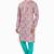 Pink hand block printed kurta viscos kurta payjama etnic wear / festive wear