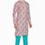 Pink hand block printed kurta viscos kurta payjama etnic wear / festive wear
