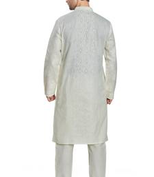 White hand block printed kurta viscos kurta payjama wear / festive wear
