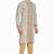 Khakhi hand block printed kurta with embroidery viscos kurta payjama etnic wear / festive wear
