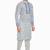 Grey hand block printed kurta with embroidery viscos kurta payjamaetnic wear / festive wear