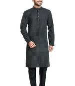 Black jacquard kurta payjama etnic wear / festive wear