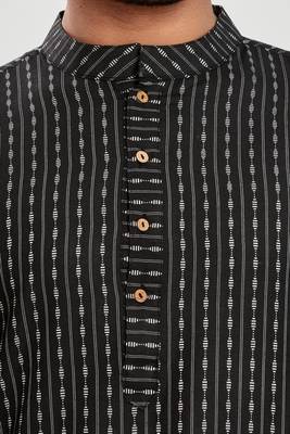Black jacquard kurta payjama etnic wear / festive wear 5