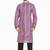 Purple hand block silver printed viscos kurta payjama entic wear / festive wear