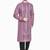 Purple hand block silver printed viscos kurta payjama entic wear / festive wear