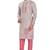 Pink hand block printed kurta with embroidery viscos kurta payjama etnic wear / festive wear