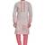 Pink hand block printed kurta with embroidery viscos kurta payjama etnic wear / festive wear
