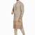 Beige hand block printed kurta with embreoidery viscos kurta payjama etnic wear / festive wear