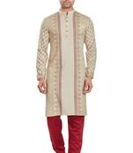 Beige hand block printed kurta viscos kurta payjama etnic wear / festive wear
