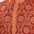 Orange hand block printed kurta with embroidery viscos kurta payjama ethnic wear / festive wear