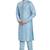 Blue hand block printed kurta with embroidery viscos kurta payjama etnic wear / festive wear